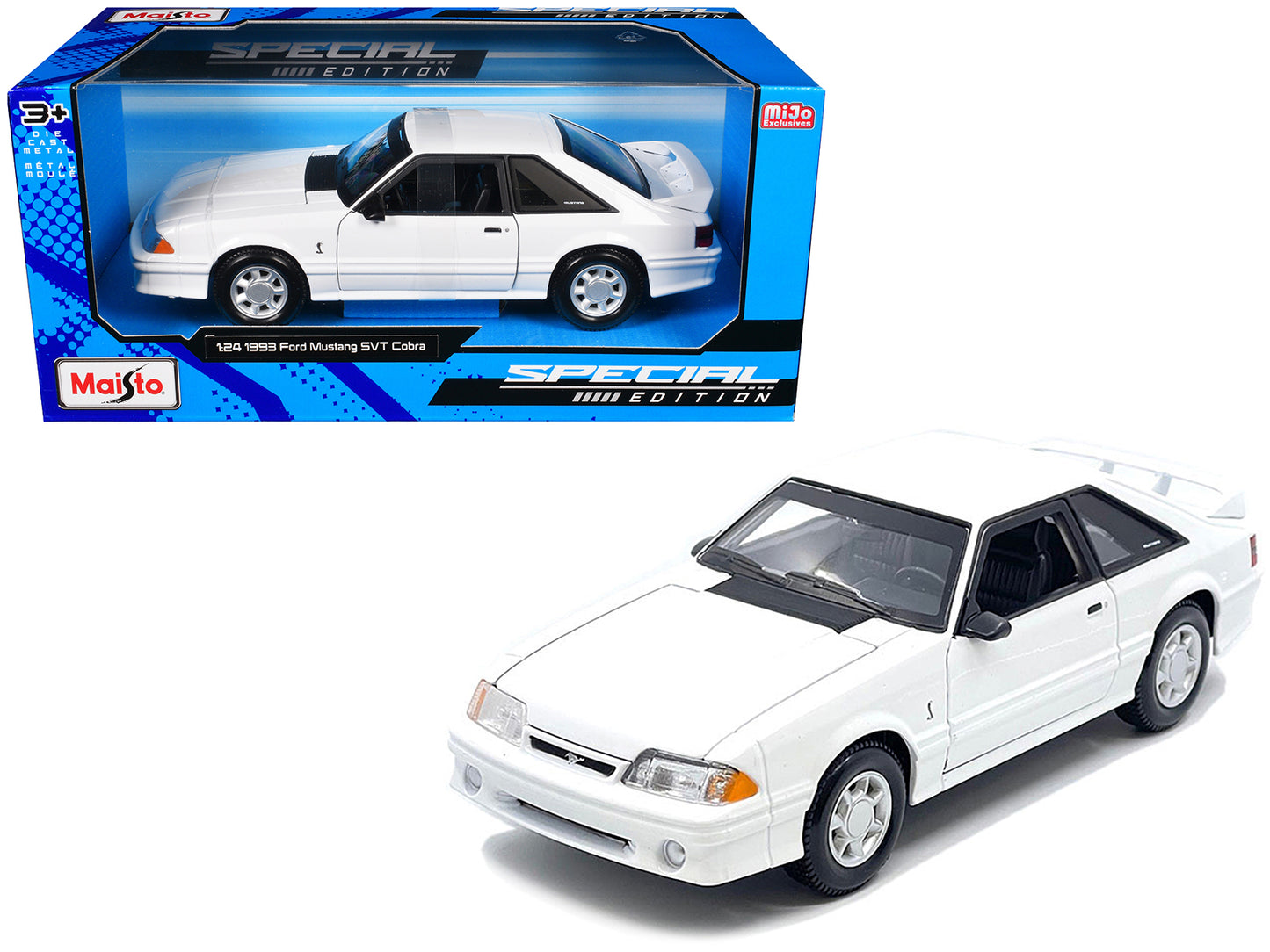 Maisto 1993 Ford Mustang SVT Cobra White "Special Edition" Series 1/24 Diecast Model Car by <h2>1993 Maisto</h2> <p>High-quality perfect for collectors and enthusiasts. Features detailed interior exte
