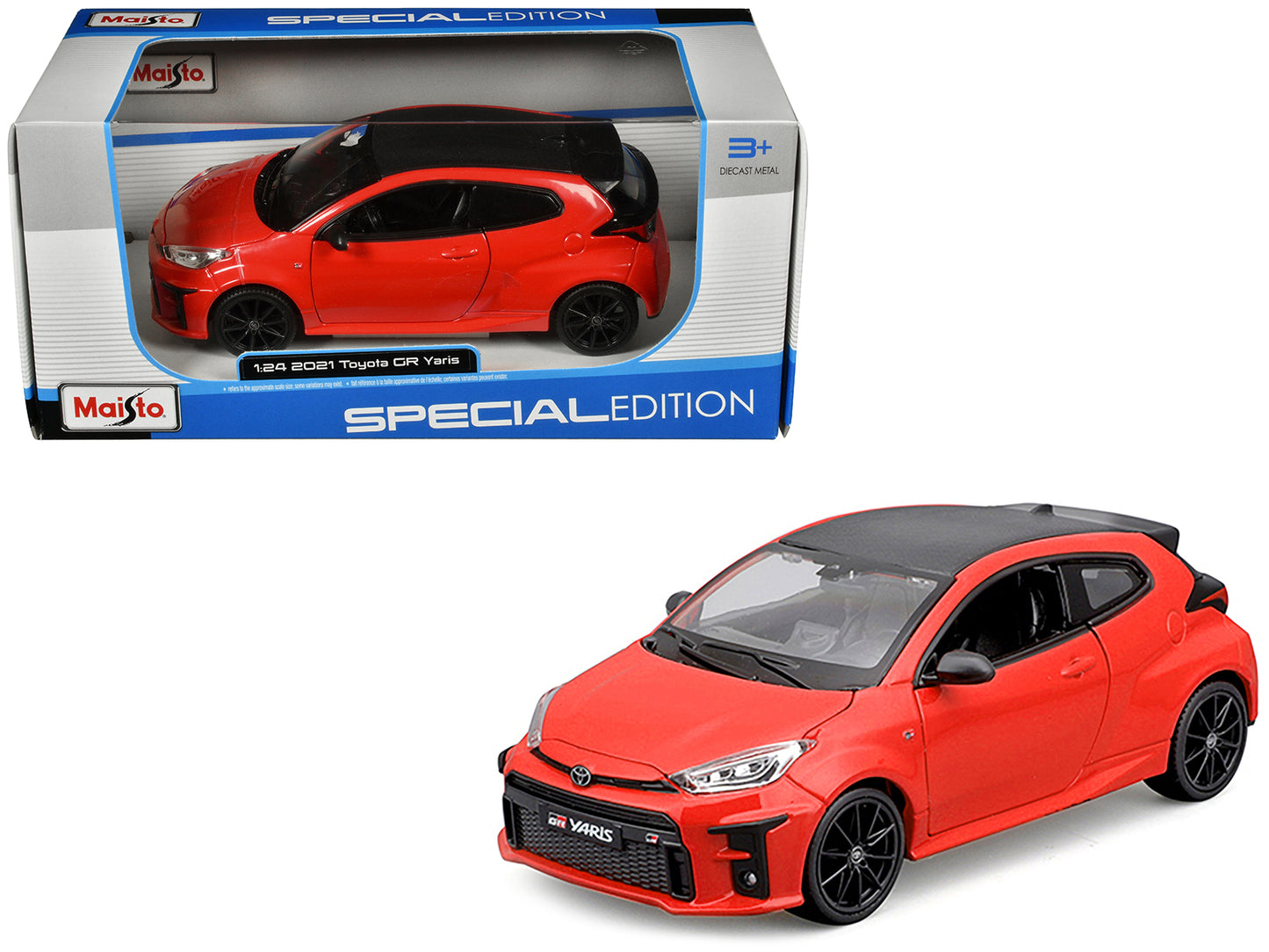 Maisto 2021 Toyota GR Yaris Red with Carbon Top "Special Edition" Series 1/24 Diecast Model Car by <h2>2021 Maisto</h2> <p>High-quality perfect for collectors and enthusiasts. Features detailed interi