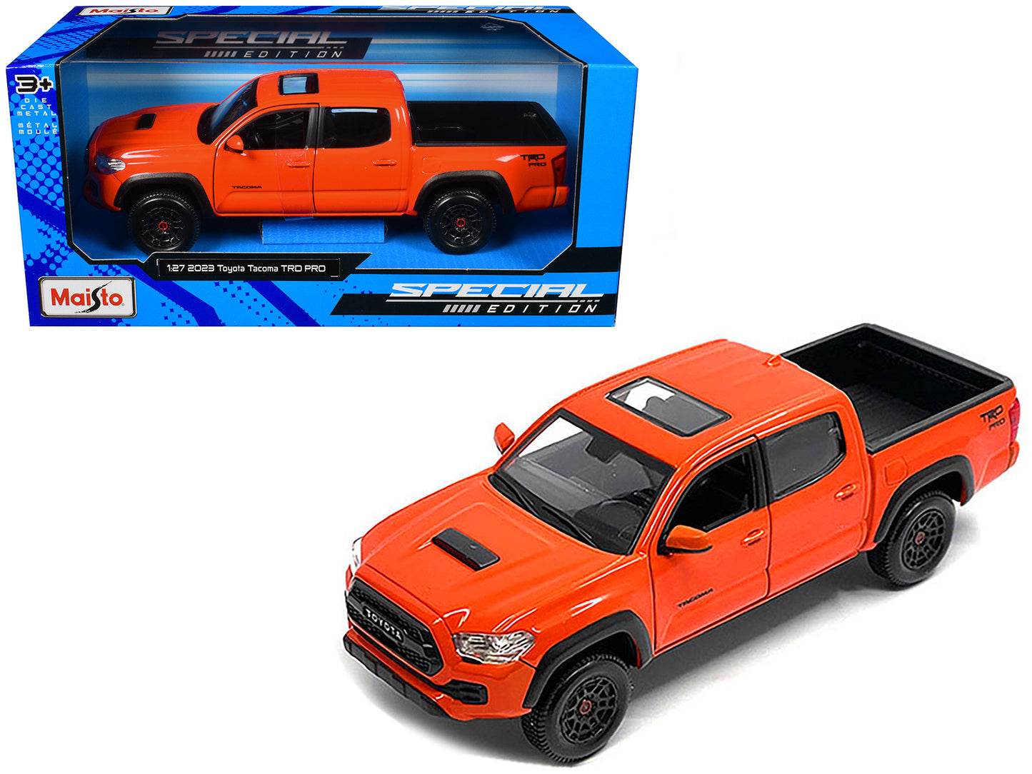 Maisto 2023 Toyota Tacoma TRD PRO Pickup Truck Solar Octane Orange with Sunroof "Special Edition" Series 1/27 Diecast Model Car by <h2>2023 Maisto</h2> <p>High-quality perfect for collectors and enthu