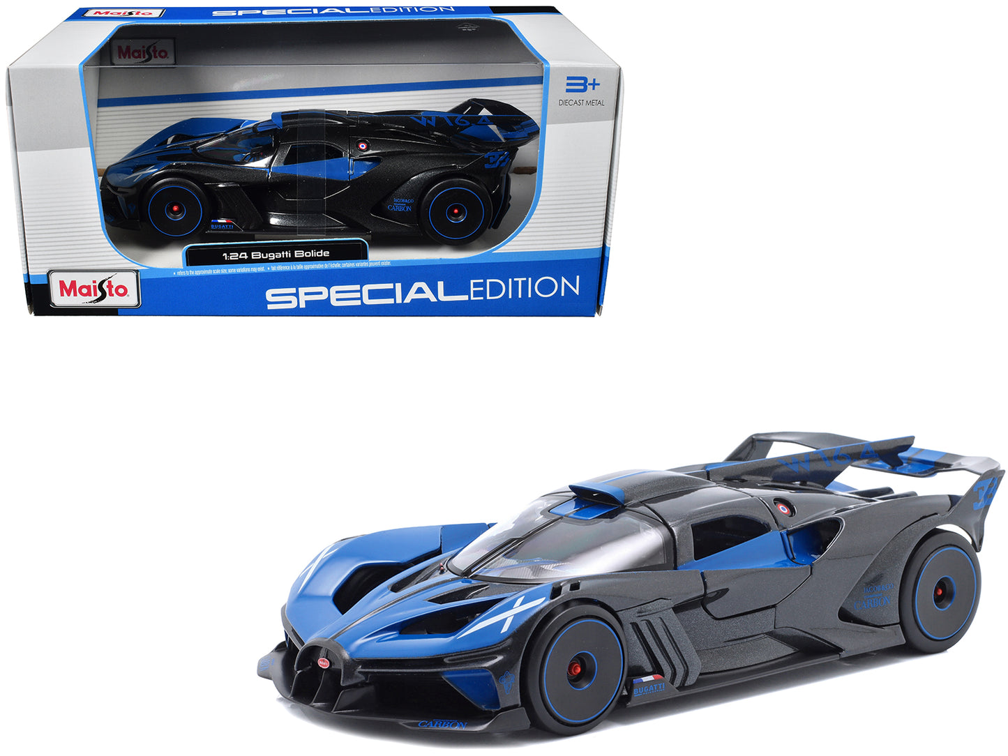 Maisto Bugatti Bolide Blue and Black Metallic "Special Edition" Series 1/24 Diecast Model Car by <h2>Bugatti Maisto</h2> <p>High-quality perfect for collectors enthusiasts. Features detailed interior