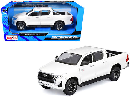 T&yota Hilux Pickup Truck White "Special Edition" Series 1/27 T&y Diecast Model Car by Maisto