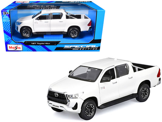 T&yota Hilux Pickup Truck White "Special Edition" Series 1/27 T&y Diecast Model Car by Maisto