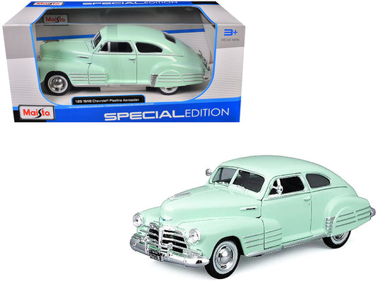 1948 Chevrolet Fleetline Aerosedan Light Green "Special Edition" Series 1/25 T&y Diecast Model Car by Maisto