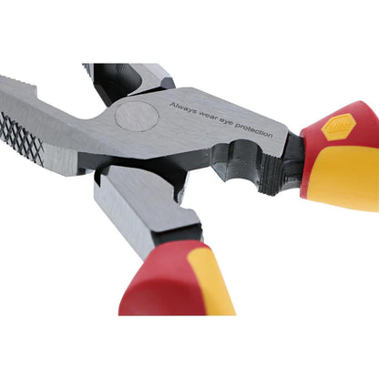 Wiha Insulated Industrial NE Style Linemanâ€™s Pliers with Crimpers 9.5"