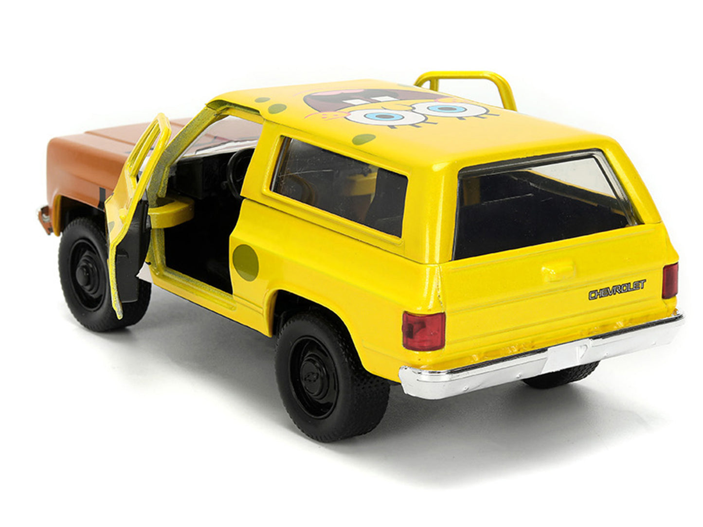 1980 Chevrolet K5 Blazer "SpongeBob Star" Livery Yellow "SpongeBob SquarePants" (1999-Current) TV Series "Hollywood Rides" Series 1/32 Diecast Model Car by Jada