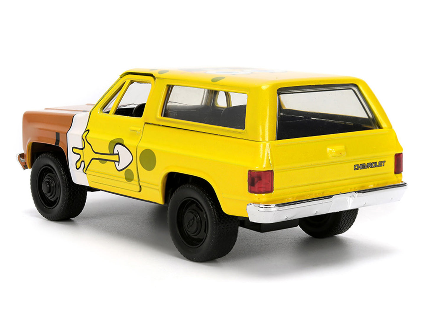 1980 Chevrolet K5 Blazer "SpongeBob Star" Livery Yellow "SpongeBob SquarePants" (1999-Current) TV Series "Hollywood Rides" Series 1/32 Diecast Model Car by Jada