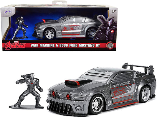 2006 Ford Mustang GT Gray Metallic and War Machine Diecast Figurine "Avengers" "Marvel" Series "Hollywood Rides" 1/32 Model Car by Jada <h2>2006 Jada</h2> <p>High-quality perfect for collectors enthus