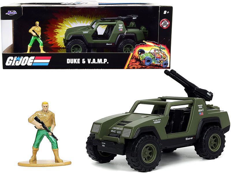 V.A.M.P. Olive Green and Duke Diecast Figurine "G.I. Joe" "Hollywood Rides" Series 1/32 Model Car by Jada <h2>V.A.M.P. Jada</h2> <p>High-quality perfect for collectors enthusiasts. Features detailed i