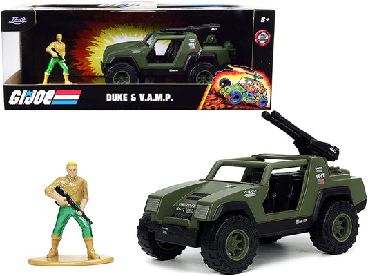 V.A.M.P. Olive Green and Duke Diecast Figurine "G.I. Joe" "Hollywood Rides" Series 1/32 Model Car by Jada <h2>V.A.M.P. Jada</h2> <p>High-quality perfect for collectors enthusiasts. Features detailed i