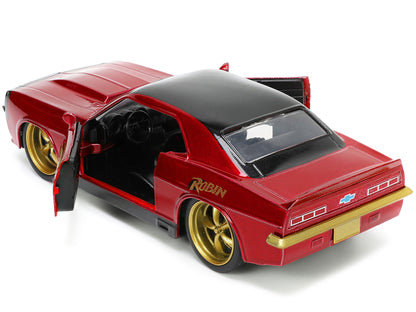 1969 Chevrolet Camaro Dark Red Metallic with Black Top and Robin Diecast Figure "Batman" "Hollywood Rides" Series 1/32 Model Car by Jada <h2>1969 Jada</h2> <p>High-quality perfect for collectors enthu