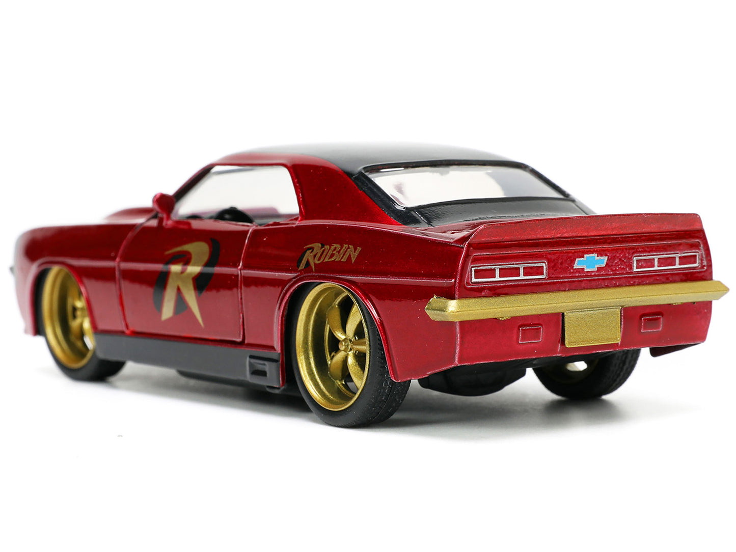 1969 Chevrolet Camaro Dark Red Metallic with Black Top and Robin Diecast Figure "Batman" "Hollywood Rides" Series 1/32 Model Car by Jada <h2>1969 Jada</h2> <p>High-quality perfect for collectors enthu