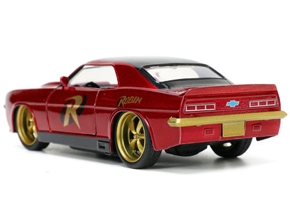 1969 Chevrolet Camaro Dark Red Metallic with Black Top and Robin Diecast Figure "Batman" "Hollywood Rides" Series 1/32 Model Car by Jada <h2>1969 Jada</h2> <p>High-quality perfect for collectors enthu