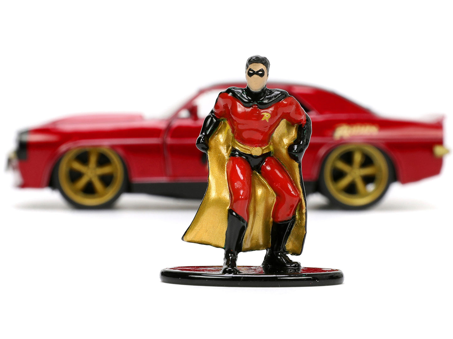1969 Chevrolet Camaro Dark Red Metallic with Black Top and Robin Diecast Figure "Batman" "Hollywood Rides" Series 1/32 Model Car by Jada <h2>1969 Jada</h2> <p>High-quality perfect for collectors enthu