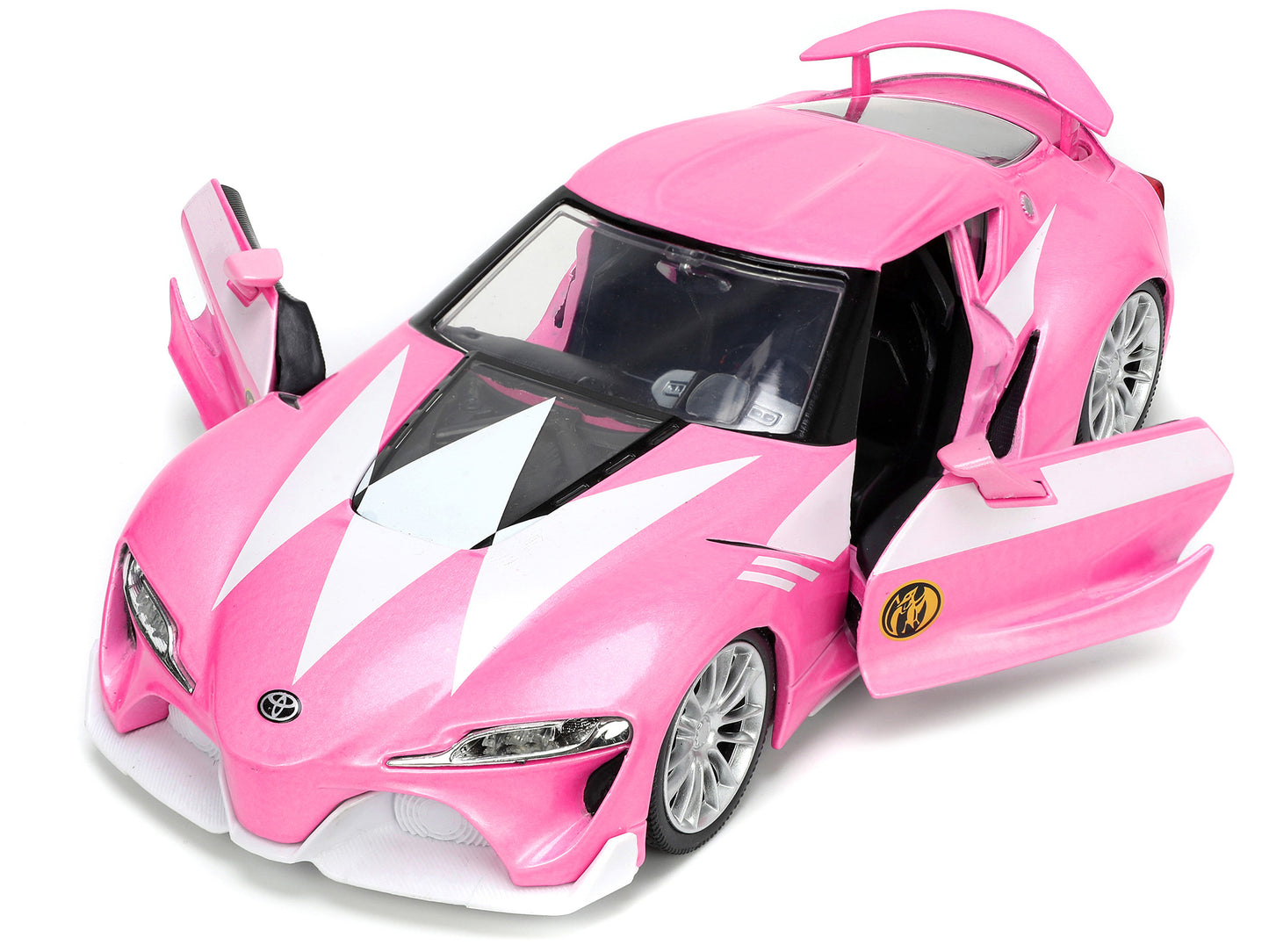 Toyota FT-1 Concept Pink Metallic and Ranger Diecast Figurine "Power Rangers" "Hollywood Rides" Series 1/24 Model Car by Jada <h2>Toyota Jada</h2> <p>High-quality perfect for collectors enthusiasts. F