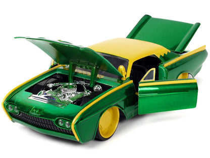 1963 Ford Thunderbird Green and Yellow Metallic with Hood Graphics Loki Diecast Figure "Loki" "Marvel" Series 1/24 Model Car by Jada <h2>1963 Jada</h2> <p>High-quality perfect for collectors enthusias