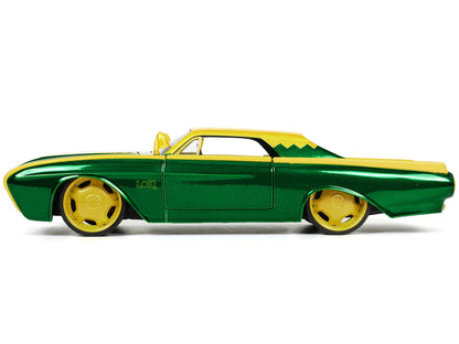 1963 Ford Thunderbird Green and Yellow Metallic with Hood Graphics Loki Diecast Figure "Loki" "Marvel" Series 1/24 Model Car by Jada <h2>1963 Jada</h2> <p>High-quality perfect for collectors enthusias