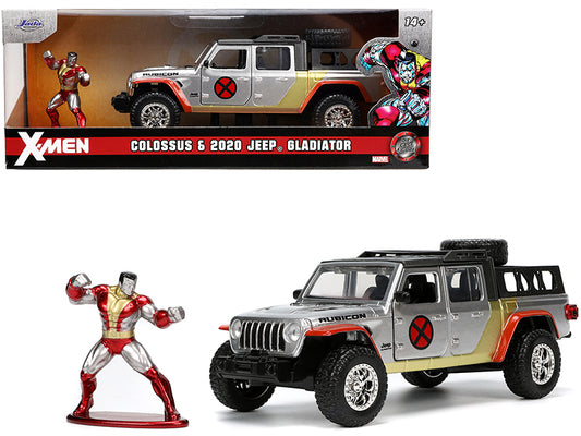 2020 Jeep Gladiator Pickup Truck Silver and Colossus Diecast Figurine "X-Men" Marvel "Hollywood Rides" Series 1/32 Model Car by Jada <h2>2020 Jada</h2> <p>High-quality perfect for collectors enthusias