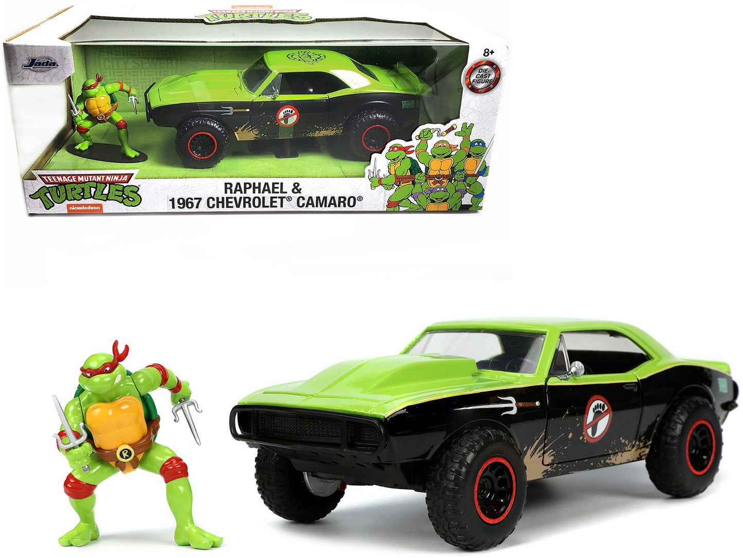 1967 Chevrolet Camaro Offroad Bright Green and Matt Black (Dirty Version) Raphael Diecast Figure "Teenage Mutant Ninja Turtles" "Hollywood Rides" Series 1/24 Model Car by Jada <h2>1967 Jada</h2> <p>Hi