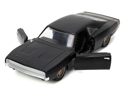 1968 Dodge Charger Widebody Matt Black Bronze Tail 1/32 Diecast Model Car - Jada