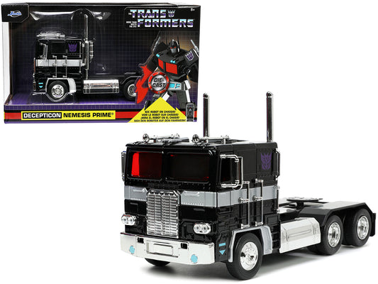 Decepticon Nemesis Prime Robot on Chassis TV 1/24 Diecast Model Car - Jada