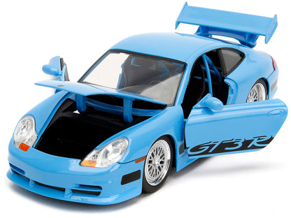 Porsche 911 GT3 RS Light Blue Black Accents 1/24 Diecast Model Car - Jada