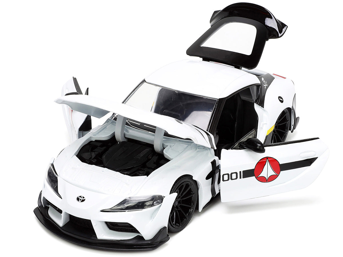 2020 Toyota Supra White and Roy Focker Diecast Figurine "Robotech" "Hollywood Rides" Series 1/24 Model Car by Jada <h2>2020 Jada</h2> <p>High-quality perfect for collectors enthusiasts. Features detai