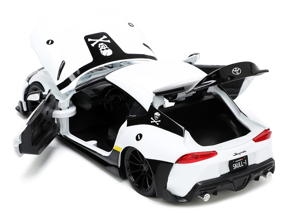 2020 Toyota Supra White and Roy Focker Diecast Figurine "Robotech" "Hollywood Rides" Series 1/24 Model Car by Jada <h2>2020 Jada</h2> <p>High-quality perfect for collectors enthusiasts. Features detai