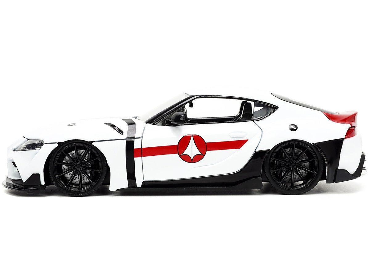 2020 Toyota Supra White and Rick Hunter Diecast Figurine "Robotech" "Hollywood Rides" Series 1/24 Model Car by Jada <h2>2020 Jada</h2> <p>High-quality perfect for collectors enthusiasts. Features deta