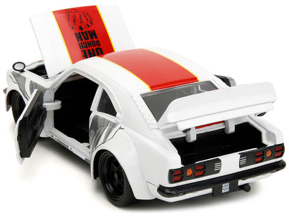 1974 Mazda RX-3 White with Red Stripe and Graphics Saitama Diecast Figure "One Punch Man" (2015-2019) TV Series 1/24 Model Car by Jada <h2>1974 Jada</h2> <p>High-quality perfect for collectors enthusi