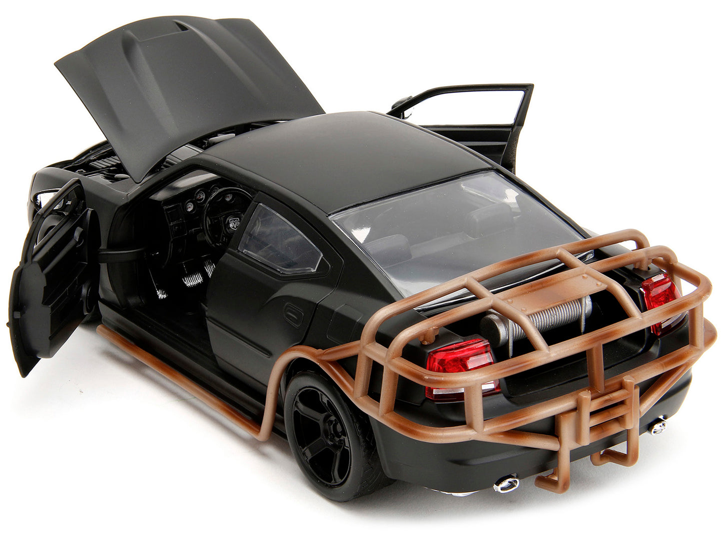 2006 Dodge Charger Matt Black with Outer Cage "Fast & Furious" Movie 1/24 Diecast Model Car by Jada <h2>2006 Jada</h2> <p>High-quality perfect for collectors and enthusiasts. Features detailed interio