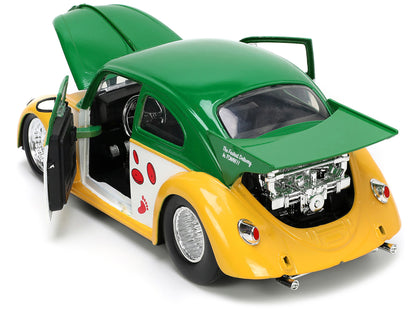 1959 Volkswagen Drag Beetle Green and Yellow Michelangelo Diecast Figure "Teenage Mutant Ninja Turtles" "Hollywood Rides" Series 1/24 Model Car by Jada <h2>1959 Jada</h2> <p>High-quality perfect for c