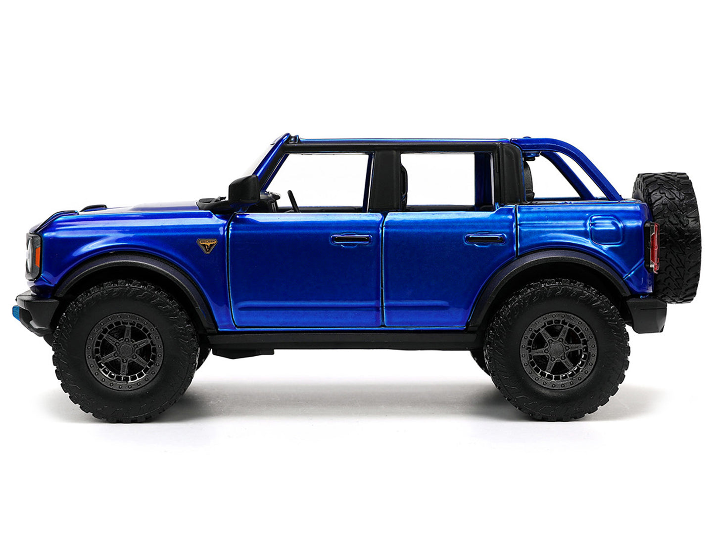 2021 Ford Bronco Open-Top Candy Blue Metallic with Extra Wheels "Just Trucks" Series 1/24 Diecast Model Car by Jada <h2>2021 Jada</h2> <p>High-quality perfect for collectors and enthusiasts. Features