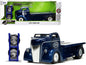 1947 Ford COE Flatbed Truck Dark Blue Metallic with White Top "The Famous Motor Cars" Extra Wheels "Just Trucks" Series 1/24 Diecast Model by Jada <h2>1947 Jada</h2> <p>High-quality car perfect for co