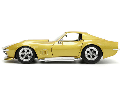 1969 Chevrolet Corvette Stingray ZL-1 Gold Metallic with Black Stripe "Bigtime Muscle" Series 1/24 Diecast Model Car by Jada <h2>1969 Jada</h2> <p>High-quality perfect for collectors and enthusiasts.