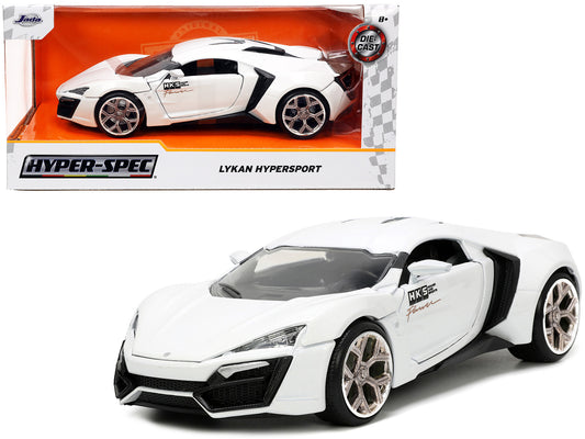 Lykan Hypersport White Bronze Metallic Rear 1/24 Diecast Model Car - Jada