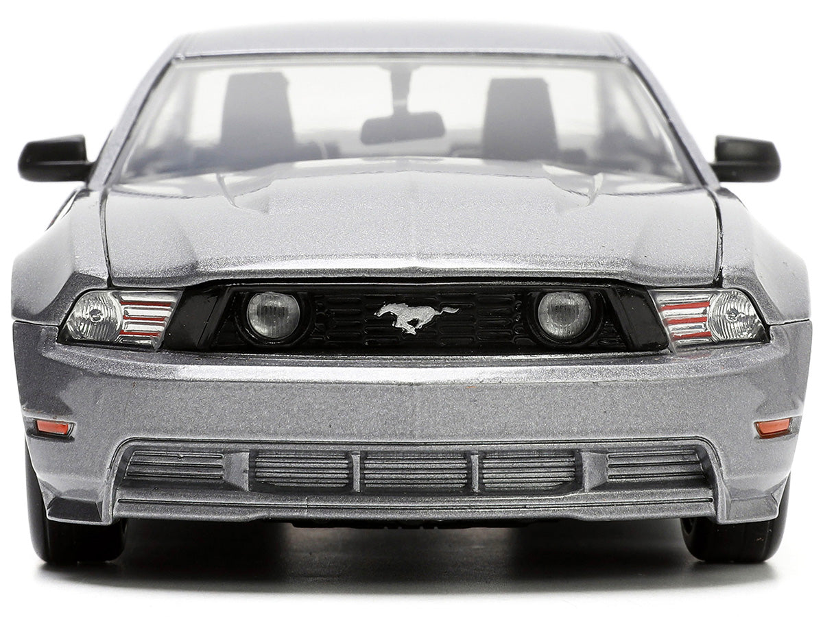 2010 Ford Mustang GT Gray Metallic with Flames "Ford Motor Company" "Bigtime Muscle" Series 1/24 Diecast Model Car by Jada <h2>2010 Jada</h2> <p>High-quality perfect for collectors and enthusiasts. Fe