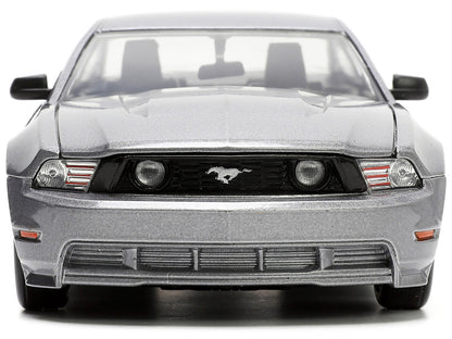 2010 Ford Mustang GT Gray Metallic with Flames "Ford Motor Company" "Bigtime Muscle" Series 1/24 Diecast Model Car by Jada <h2>2010 Jada</h2> <p>High-quality perfect for collectors and enthusiasts. Fe