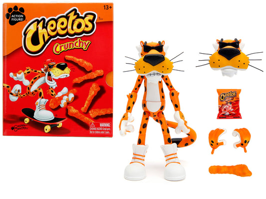 Chester Cheetah 5.5" Figure with Accessories and Alternate Head and Hands "Cheetos Crunchy" model by Jada T&y