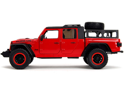 2020 Jeep Gladiator Rubicon Pickup Truck Red with Black Top and Extra Wheels "Just Trucks" Series 1/24 Diecast Model Car by Jada <h2>2020 Jada</h2> <p>High-quality perfect for collectors enthusiasts.