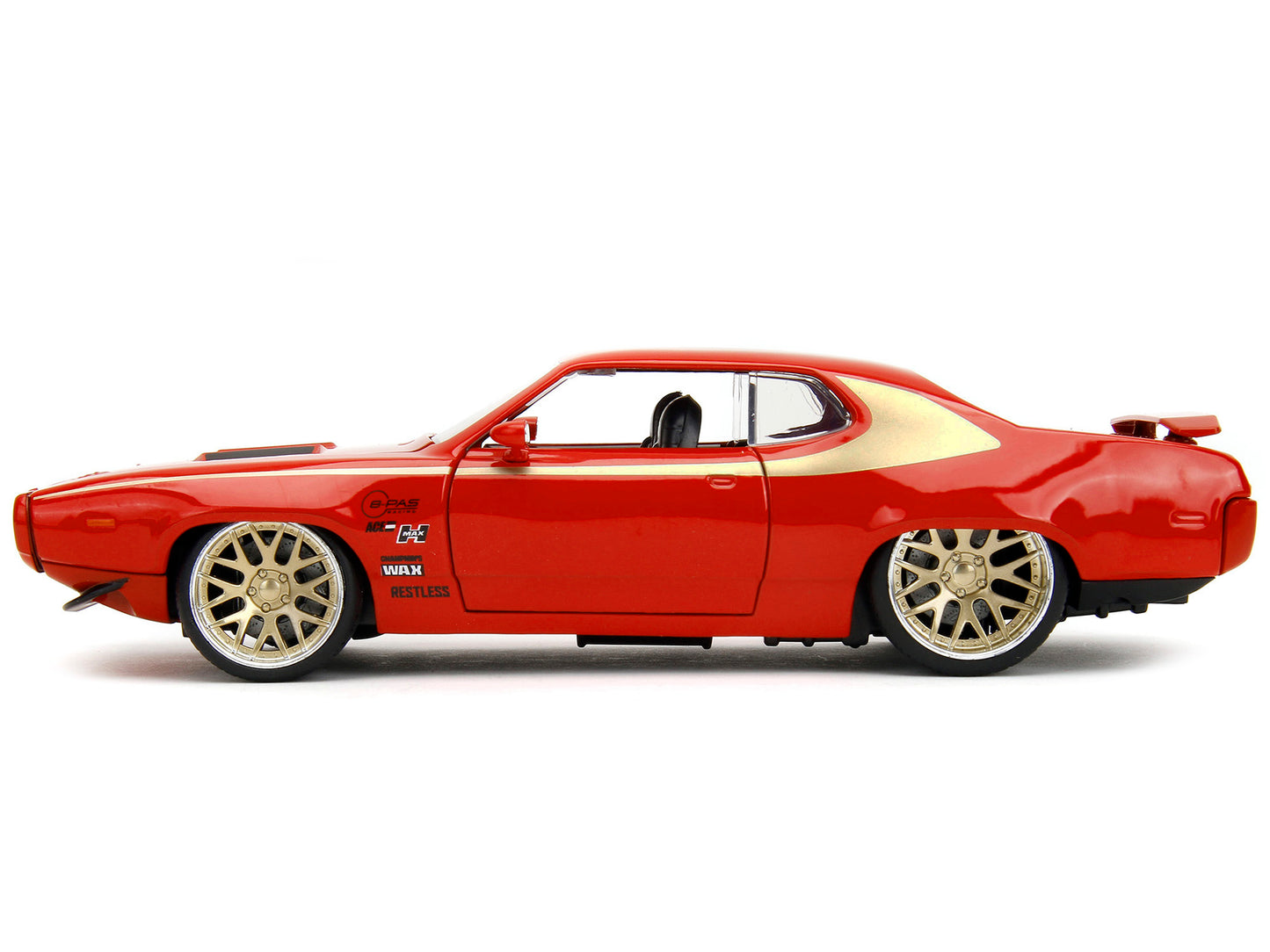 1972 Plymouth GTX Red with Gold Graphics "Bigtime Muscle" Series 1/24 Diecast Model Car by Jada <h2>1972 Jada</h2> <p>High-quality perfect for collectors and enthusiasts. Features detailed interior ex
