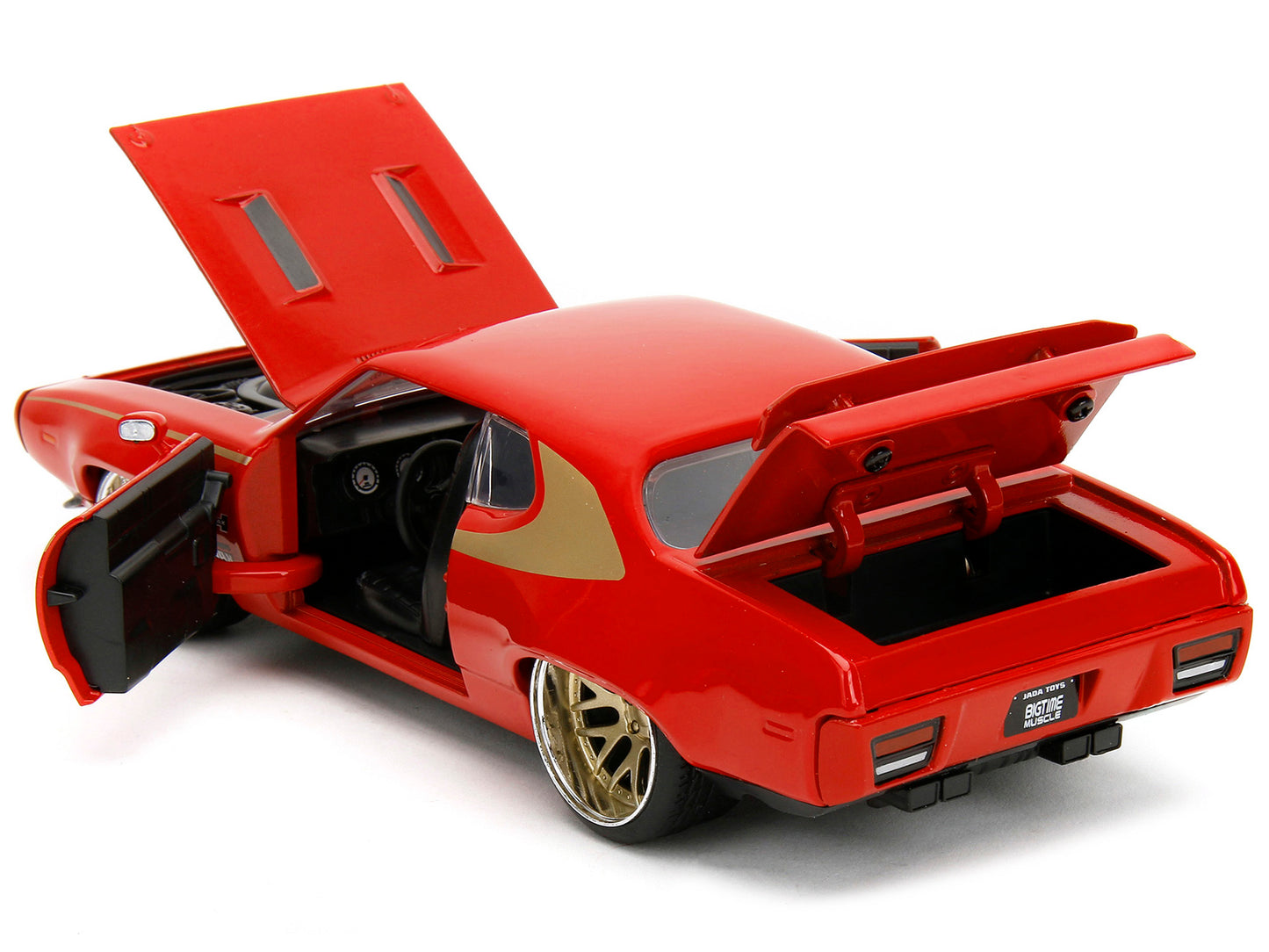 1972 Plymouth GTX Red with Gold Graphics "Bigtime Muscle" Series 1/24 Diecast Model Car by Jada <h2>1972 Jada</h2> <p>High-quality perfect for collectors and enthusiasts. Features detailed interior ex