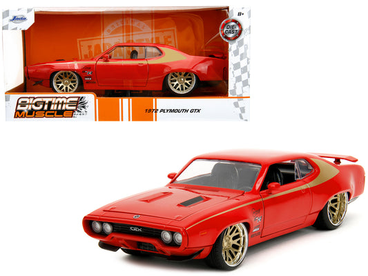 1972 Plymouth GTX Red with Gold Graphics "Bigtime Muscle" Series 1/24 Diecast Model Car by Jada <h2>1972 Jada</h2> <p>High-quality perfect for collectors and enthusiasts. Features detailed interior ex
