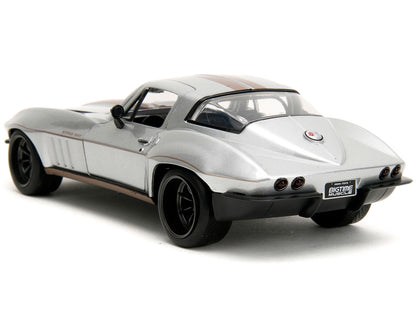 1966 Chevrolet Corvette Silver Metallic with Bronze Stripes "Bigtime Muscle" Series 1/24 Diecast Model Car by Jada <h2>1966 Jada</h2> <p>High-quality perfect for collectors and enthusiasts. Features d