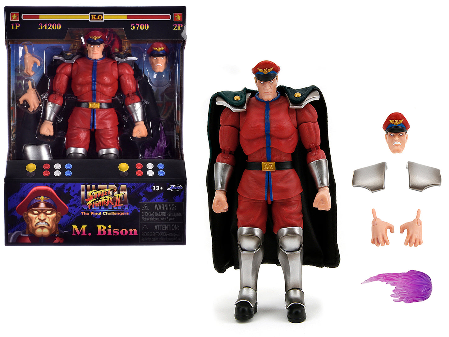 M. Bison 6" Moveable Figure with Accessories and Alternate Head Hands "Ultra Street Fighter II: The Final Challengers" (2017) Video Game Model by Jada <h2>M. Jada</h2> <p>High-quality diecast car perf
