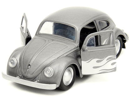 1959 Volkswagen Beetle Gray Metallic with Silver Flames and Boxing Gloves Accessory "Punch Buggy" Series 1/32 Diecast Model Car by Jada <h2>1959 Jada</h2> <p>High-quality perfect for collectors enthus