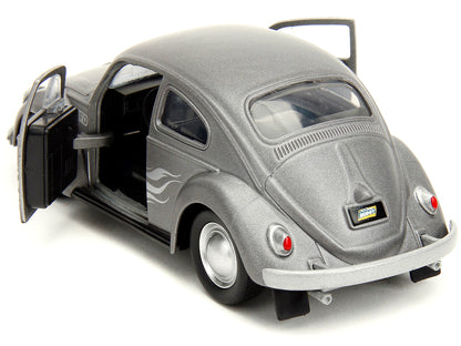 1959 Volkswagen Beetle Gray Metallic with Silver Flames and Boxing Gloves Accessory "Punch Buggy" Series 1/32 Diecast Model Car by Jada <h2>1959 Jada</h2> <p>High-quality perfect for collectors enthus