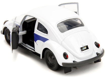 1959 Volkswagen Beetle "Holt" White with Blue Graphics and Boxing Gloves Accessory "Punch Buggy" Series 1/32 Diecast Model Car by Jada <h2>1959 Jada</h2> <p>High-quality perfect for collectors enthusi