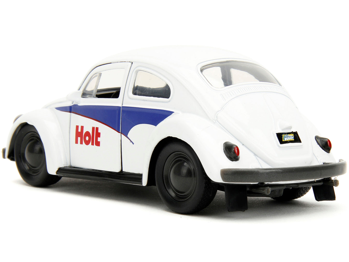 1959 Volkswagen Beetle "Holt" White with Blue Graphics and Boxing Gloves Accessory "Punch Buggy" Series 1/32 Diecast Model Car by Jada <h2>1959 Jada</h2> <p>High-quality perfect for collectors enthusi