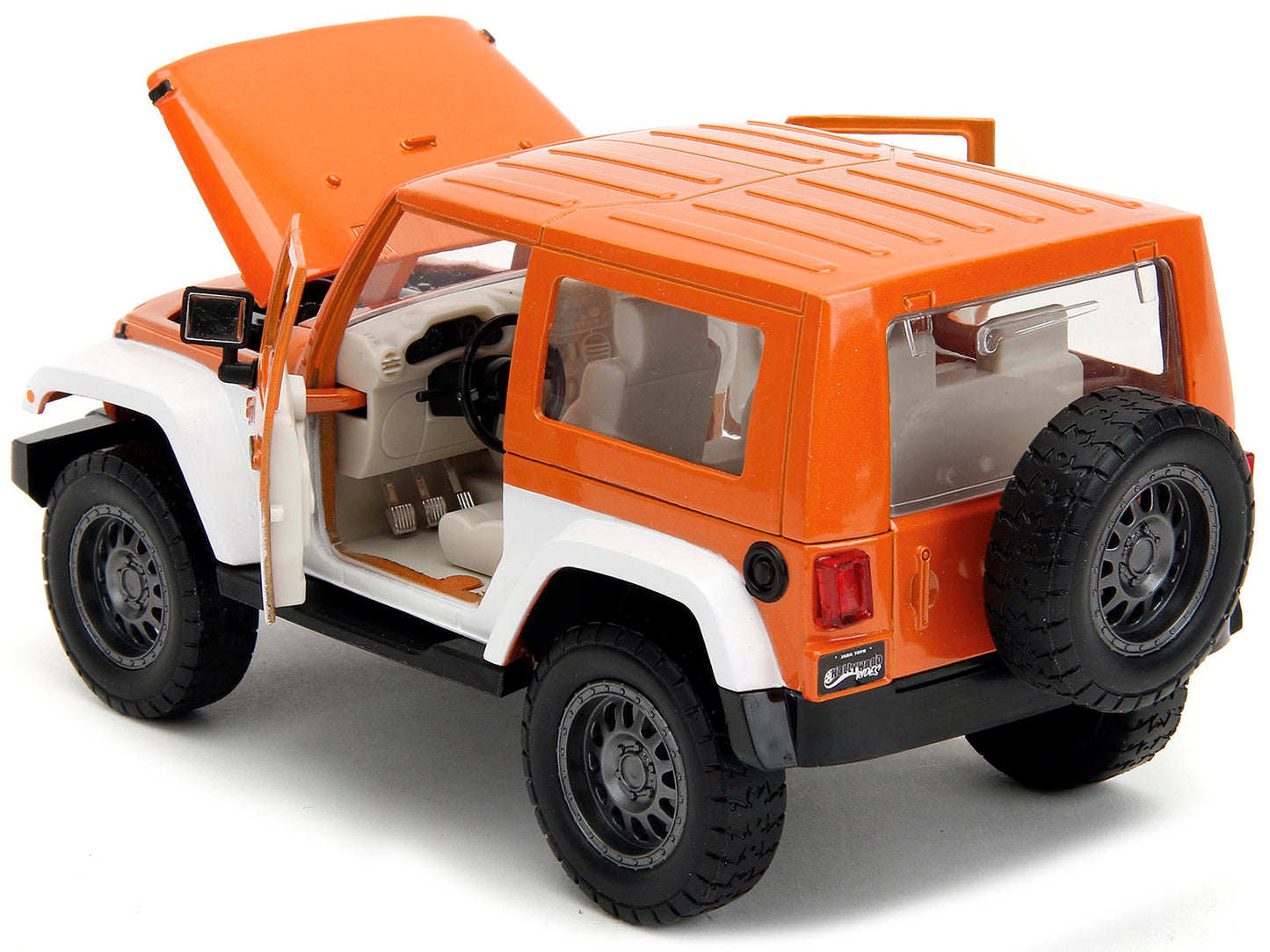 2007 Jeep Wrangler Orange Metallic and White M&M Diecast Figure "M&M's" "Hollywood Rides" Series 1/24 Model Car by Jada <h2>2007 Jada</h2> <p>High-quality perfect for collectors enthusiasts. Features