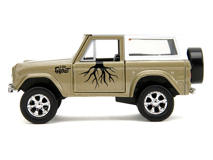 1973 Ford Bronco Gold Metallic White Top 1/32 Diecast Model Car - Jada